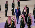 U.S. President Donald Trump is welcomed by Saudi Crown Prince Mohammed Bin Salman in Riyadh, Saudi Arabia, May 13, 2025. REUTERS/Brian Snyder/Brian Snyder
