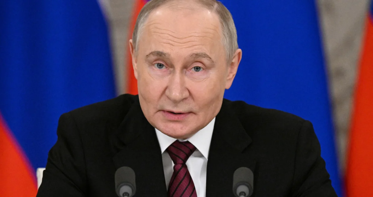Russian President Vladimir Putin gives a statement to the media at the Kremlin in Moscow, Russia May 11, 2025. Sergey Bobylev/Host agency RIA Novosti/Handout via REUTERS ATTENTION EDITORS - THIS IMAGE WAS PROVIDED BY A THIRD PARTY./Sergey Bobylev