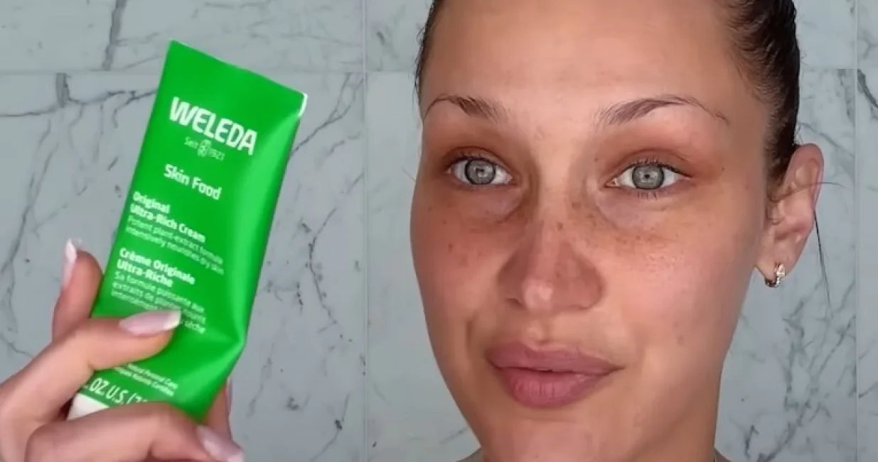 Bella Hadid, krema Weleda/Screenshot