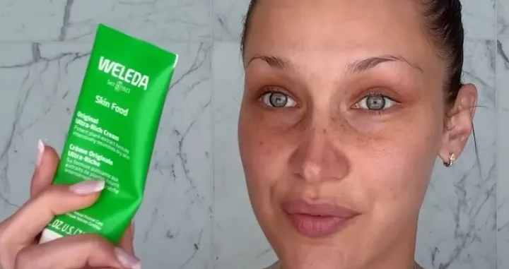Bella Hadid, krema Weleda/Screenshot