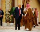 U.S. President Donald Trump gestures next to Saudi Crown Prince Mohammed Bin Salman as they attend a GCC summit in Riyadh, Saudi Arabia, May 14, 2025. REUTERS/Brian Snyder/Brian Snyder