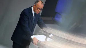 German Chancellor Friedrich Merz delivers a speech during a plenum session of the lower house of parliament, the Bundestag, in Berlin, Germany May 14, 2025. REUTERS/Annegret Hilse/Annegret Hilse
