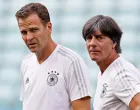 epa10350853 (FILE) - Germany's head coach Joachim Loew (R) and team manager Oliver Bierhoff (L) lead their team's training session in Sochi, Russia, 22 June 2018 (re-issued 05 December 2022). Bierhoff and the German football federation (DFB) agreed to terminate Bierhoff's contract it was announced 05 December 2022. EPA/RONALD WITTEK *** Local Caption *** 54431647