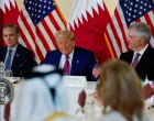 President and CEO of Boeing Kelly Ortberg, U.S. President Donald Trump and Chairman & CEO of GE Aerospace Larry Culp attend a roundtable discussion in Doha, Qatar, May 15, 2025. REUTERS/Brian Snyder/Brian Snyder