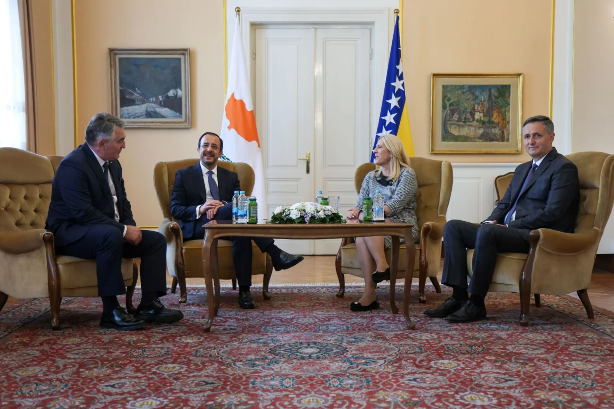 Članovi Predsjedništva BiH sa predsjednikom Kipra Nikosom Christodoulidesom//