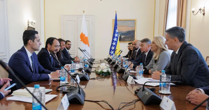 Članovi Predsjedništva BiH sa predsjednikom Kipra Nikosom Christodoulidesom//