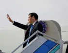 U.S. Secretary of State Marco Rubio boards a plane en route to Istanbul, departing from Antalya, Turkey, May 16, 2025. Khalil Hamra/Pool via REUTERS/Khalil Hamra