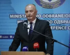 Pres-konferencija ministra odbrane Bosne i Hercegovine Zukana Heleza u vezi s događajem obilježavanja godišnjice 3. pješadijskog (Republika Srpska) puka Oružanih snaga BiH/Senad Gubelić