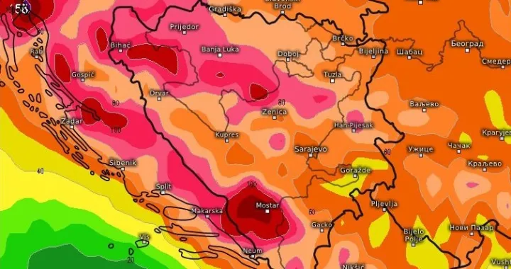 Nema još stabilizacije vremena bh. meteo/Facebook/Facebook