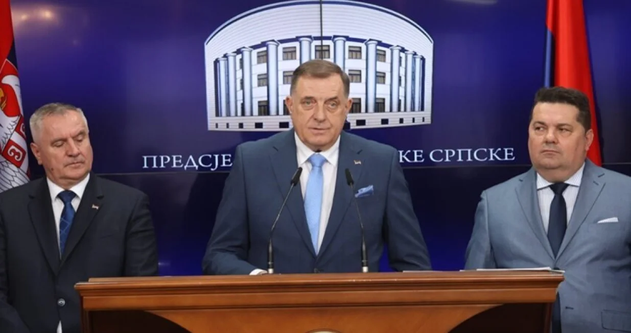 Radovan Višković, Milorad Dodik, Nenad Stevandić/Srna