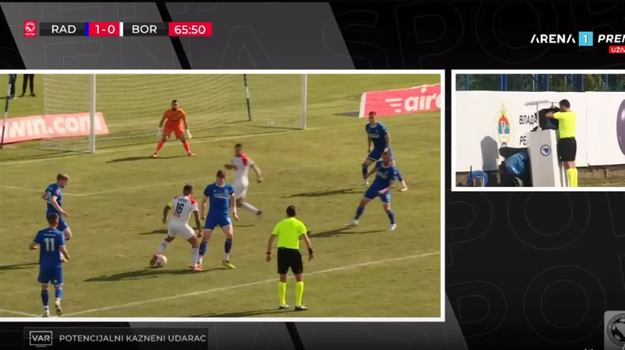 Gogić nagazio Herreru (FOTO: Screenshot/Arena Sport)