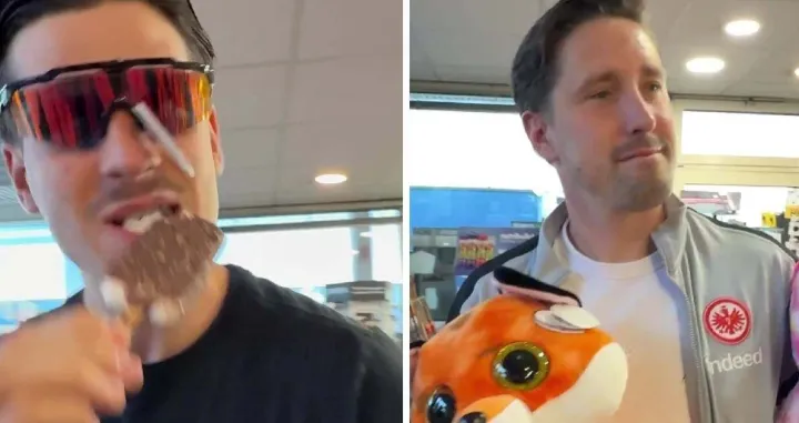 Igrači Eintrachta slave plasman u Ligu prvaka (FOTO: Screenshot/X)