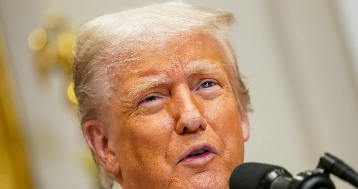 FILE PHOTO: U.S. President Donald Trump speaks during a press conference in the Roosevelt Room at the White House in Washington, D.C., U.S., May 12, 2025. REUTERS/Nathan Howard/File Photo/Nathan Howard