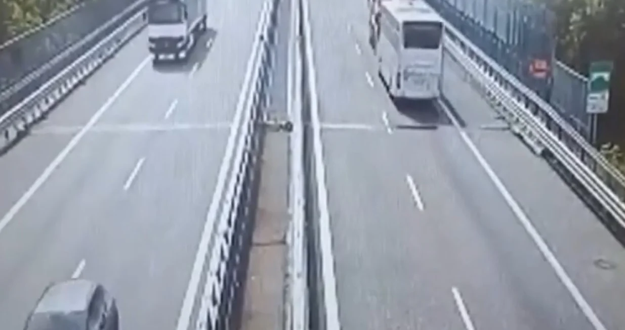 Trenutak sudara autobusa i kamiona/Screenshot/