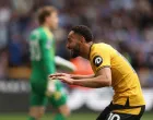 Soccer Football - Premier League - Wolverhampton Wanderers v Leicester City - Molineux Stadium, Wolverhampton, Britain - April 26, 2025 Wolverhampton Wanderers' Matheus Cunha celebrates scoring their first goal REUTERS/Chris Radburn EDITORIAL USE ONLY. NO USE WITH UNAUTHORIZED AUDIO, VIDEO, DATA, FIXTURE LISTS, CLUB/LEAGUE LOGOS OR 'LIVE' SERVICES. ONLINE IN-MATCH USE LIMITED TO 120 IMAGES, NO VIDEO EMULATION. NO USE IN BETTING, GAMES OR SINGLE CLUB/LEAGUE/PLAYER PUBLICATIONS. PLEASE CONTACT YOUR ACCOUNT REPRESENTATIVE FOR FURTHER DETAILS..