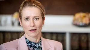 FILE PHOTO: European Union foreign policy chief Kaja Kallas speaks to journalists in Copenhagen, Denmark, May 13, 2025. Ritzau Scanpix/Mads Claus Rasmussen/via REUTERS ATTENTION EDITORS - THIS IMAGE WAS PROVIDED BY A THIRD PARTY. DENMARK OUT. NO COMMERCIAL OR EDITORIAL SALES IN DENMARK./File Photo/Mads Claus Rasmussen