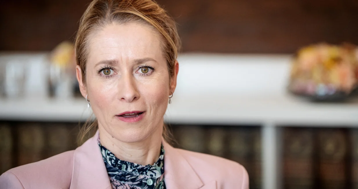 FILE PHOTO: European Union foreign policy chief Kaja Kallas speaks to journalists in Copenhagen, Denmark, May 13, 2025. Ritzau Scanpix/Mads Claus Rasmussen/via REUTERS ATTENTION EDITORS - THIS IMAGE WAS PROVIDED BY A THIRD PARTY. DENMARK OUT. NO COMMERCIAL OR EDITORIAL SALES IN DENMARK./File Photo/Mads Claus Rasmussen