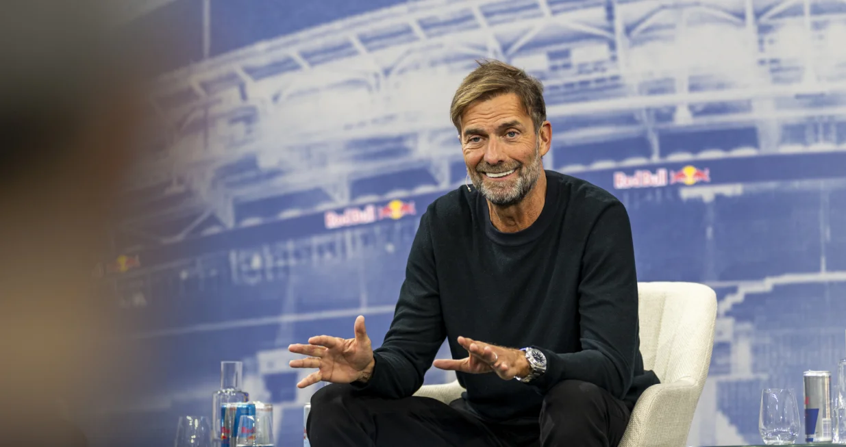 Jürgen Klopp began his role as Red Bull's Head of Global Soccer, expressing excitement about joining a multi-club, multi-sport organization and pledging to deliver passion on the pitch, entertainment for fans, and a long-term vision for the clubs. // Jürgen Klopp seen in Salzburg, Austria on January 14, 2025. // Joerg Mitter/Red Bull Content Pool