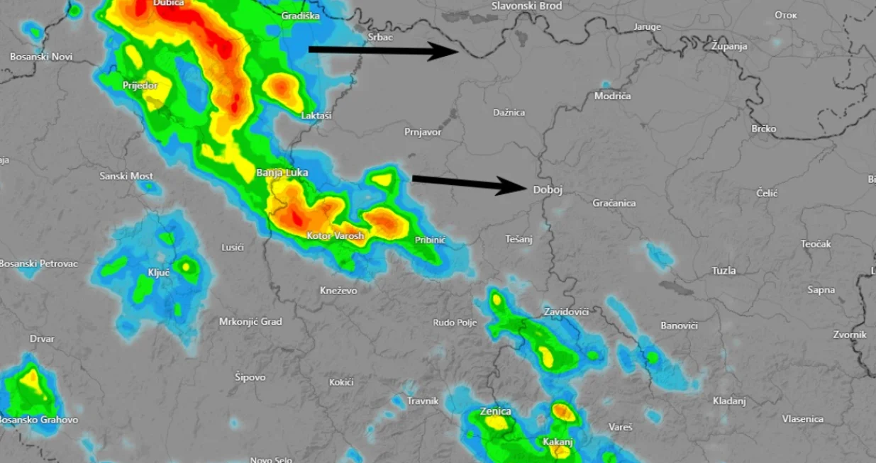 Nevrijeme, BiH, olujni sistemi, vremenski model/Bh Meteo