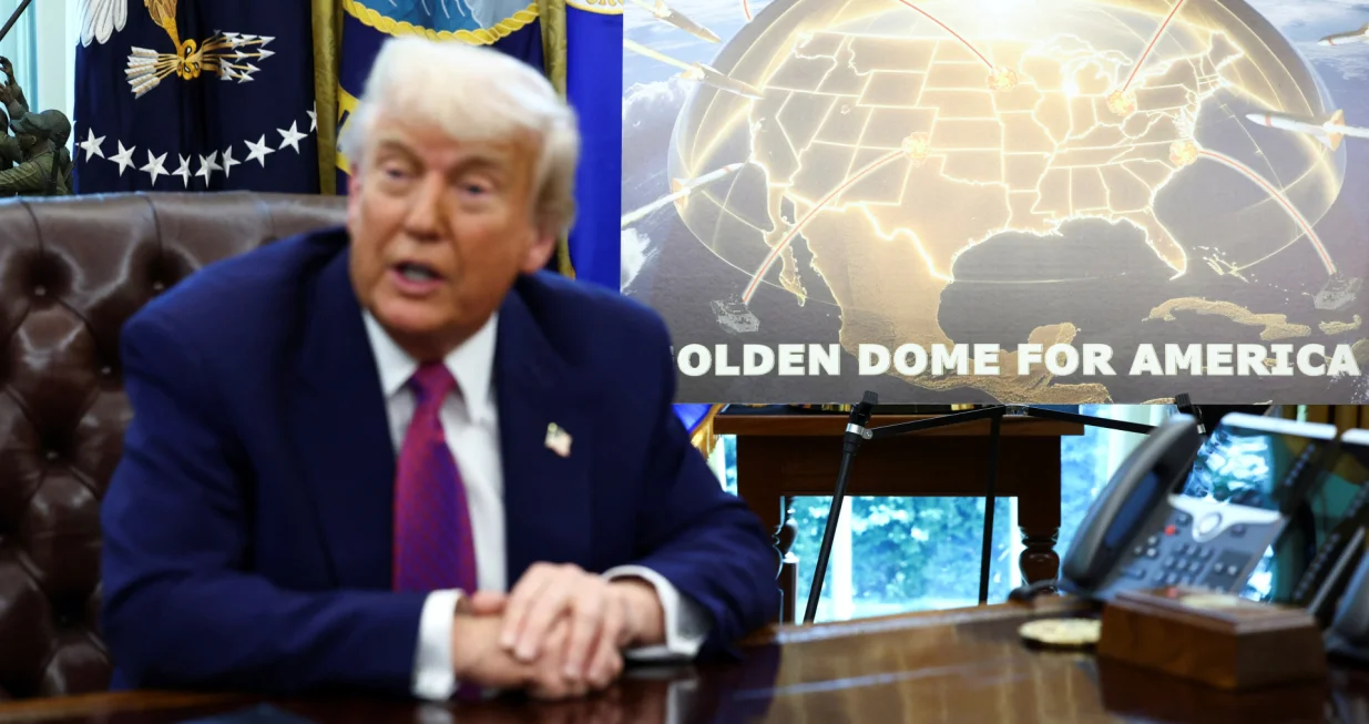 U.S. President Donald Trump makes an announcement regarding the Golden Dome missile defense shield in the Oval Office of the White House in Washington, D.C., U.S., May 20, 2025. REUTERS/Kevin Lamarque/Kevin Lamarque