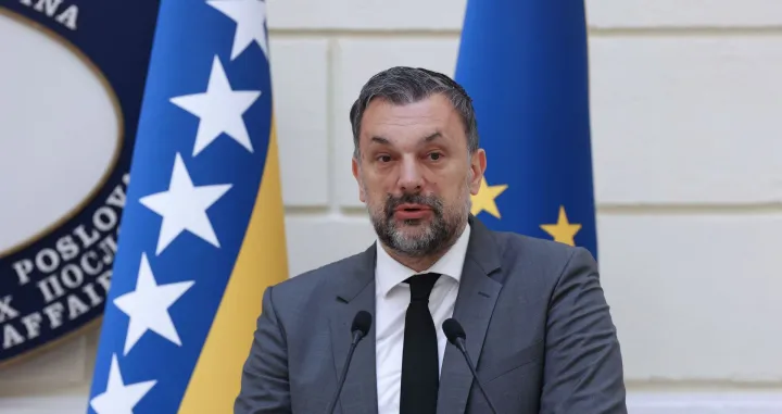 Elmedin Konaković sastao se danas sa ministrom za evropske i vanjske poslove Republike Albanije Iglijem Hasanijem/Fena