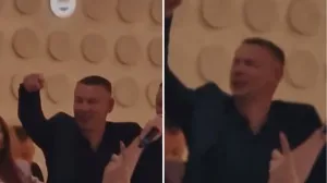 Nenad Nešić u kafani proslavlja izlazak na slobodu// Prtsc