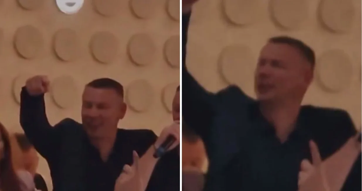 Nenad Nešić u kafani proslavlja izlazak na slobodu// Prtsc