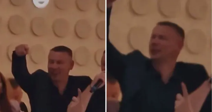 Nenad Nešić u kafani proslavlja izlazak na slobodu// Prtsc