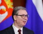 Serbia's President Aleksandar Vucic attends a press conference following a meeting with Russian President Vladimir Putin at the Kremlin in Moscow, Russia, May 9, 2025. REUTERS/Maxim Shemetov/Pool/Maxim Shemetov