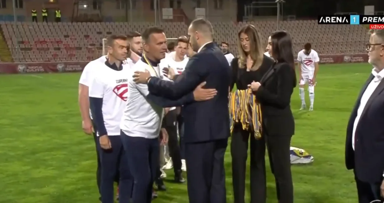 Mario Ivanković i Vico Zeljković nakon utakmice (FOTO: Screenshot/Arena Sport)