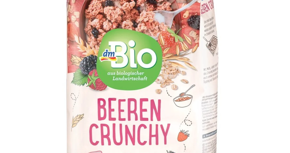 dmBio hrskave pahuljice, bobičasto voće, 500 g/Dm 