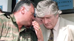 epa08529962 (FILE) - Republika Srpska leader Radovan Karadzic (R) listens to VRS Commander Ratko Mladic (L) during a meeting in Pale, Bosnia and Herzegovina, 05 August 1993 (reissued 06 July 2020). A quarter of a century ago, the world witnessed the worst mass murder on European soil since World War II. Some 7,000-8,000 Bosniaks were slaughtered and 20,000 civilians were forcibly displaced in an act of ethnic cleansing perpetrated in the small eastern Bosnian village of Srebrenica, whose name will forever be linked to the infamous 1995 massacre. Today, 25 years after the massacre, the memory of its victims is kept alive by several institutions, such as the Museum of Crimes Against Humanity and Genocide in Sarajevo or a permanent exhibit at the 'Memorial Center Srebrenica-Potocari' that now occupies the former headquarters of the Dutch UNPROFOR Battalion. EPA/STRINGER ATTENTION: This Image is part of a PHOTO SET *** Local Caption *** 02761942/Stringer