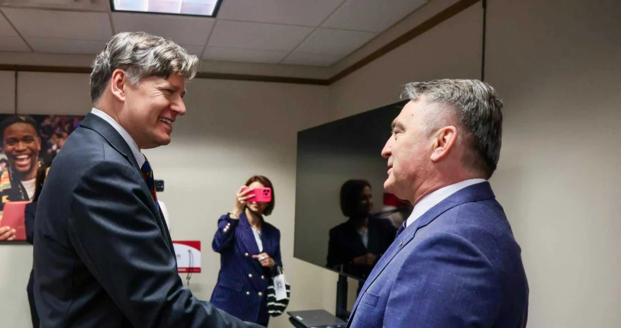 Željko Komšić i zamjenik generalnog sekretara SAD-a Christopher Landau/