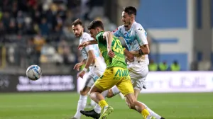 02.04.2025., stadion Rujevica, Rijeka - SuperSport Hrvatski nogometni kup 2024/2025, polufinale, HNK Rijeka - NK Istra 1961. George Gagua i Stjepan Radeljic. Photo: Nel Pavletic/PIXSELL