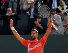 Tennis - Geneva Open - Tennis Club de Geneve, Geneva, Switzerland - May 23, 2025 Serbia's Novak Djokovic celebrates winning his semi final match against Britain's Cameron Norrie REUTERS/Stefan Wermuth  TPX IMAGES OF THE DAY