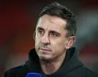 epa10382940 Former Manchester United's player Gary Neville speaks before the English Premier League soccer match between Liverpool FC and Leicester City in Liverpool, Britain, 30 December 2022. EPA/Adam Vaughan EDITORIAL USE ONLY. No use with unauthorized audio, video, data, fixture lists, club/league logos or 'live' services. Online in-match use limited to 120 images, no video emulation. No use in betting, games or single club/league/player publications