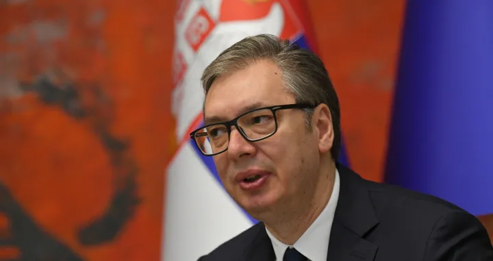 Beograd, Srbija - 13. maj 2025: Predsjednik Evropskog vijeća Antonio Costa u okviru turneje po Zapadnom Balkanu, boravi u posjeti Srbiji. Costu je u Beogradu uz državne počasti primio predsjednik Srbije Aleksandar Vučić (Amir Hamzagic - Anadolu Agency)/