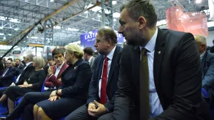 Christian Schmidt, Dragan Čović, Borjana Krišto, Ana Brnabić, Lidija Bradara, Nermin Nikšić i Elmedin Dino Konaković, Međunarodni sajam privrede u Mostaru 2023./Anadolija