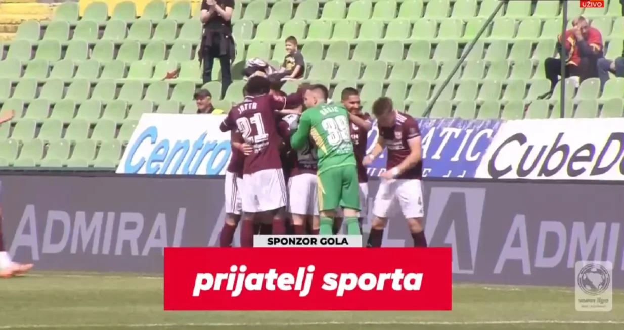 Kupre&scaron;ak je sjajno pogodio u drugoj minuti (FOTO: Screenshot - Arena Sport)