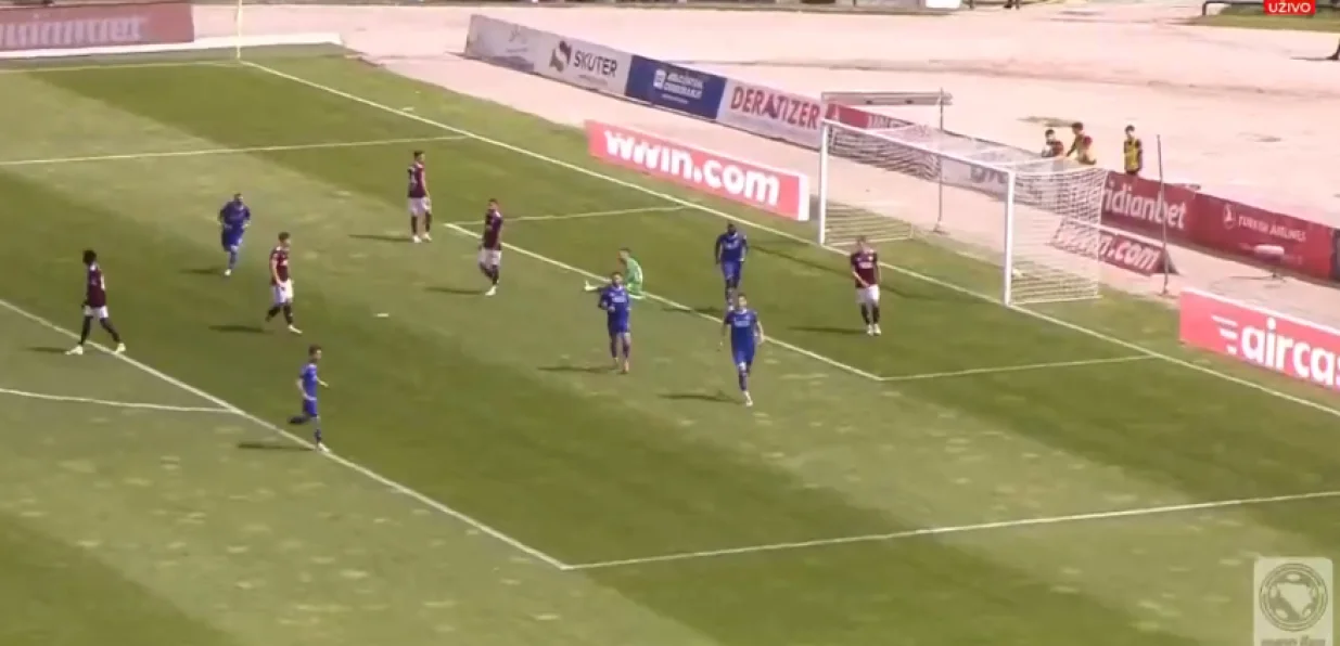 Radnik je brzo stigao do izjednačenja (FOTO: Screenshot - Arena Sport TV)