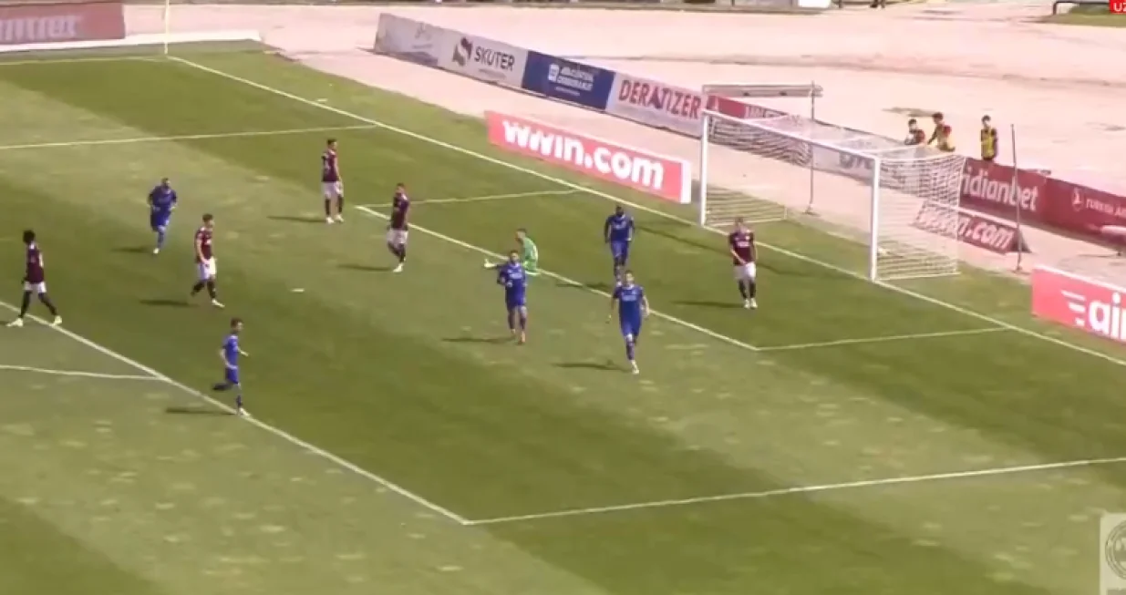 Radnik je brzo stigao do izjednačenja (FOTO: Screenshot - Arena Sport TV)