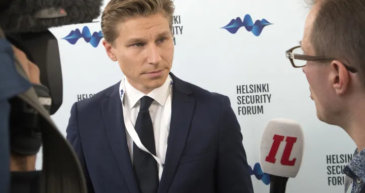 epa10215847 Member of Finnish Parliament, Chairman of Defence Committee Antti Hakkanen attends the Helsinki Security Forum 2022 'Northern European Security Redone' in Helsinki, Finland, 30 September 2022. Helsinki Security Forum brings together leaders, foreign policy experts and international media to discuss the role of the Northern Europe in changing geopolitical environment. EPA/MAURI RATILAINEN/Mauri Ratilainen