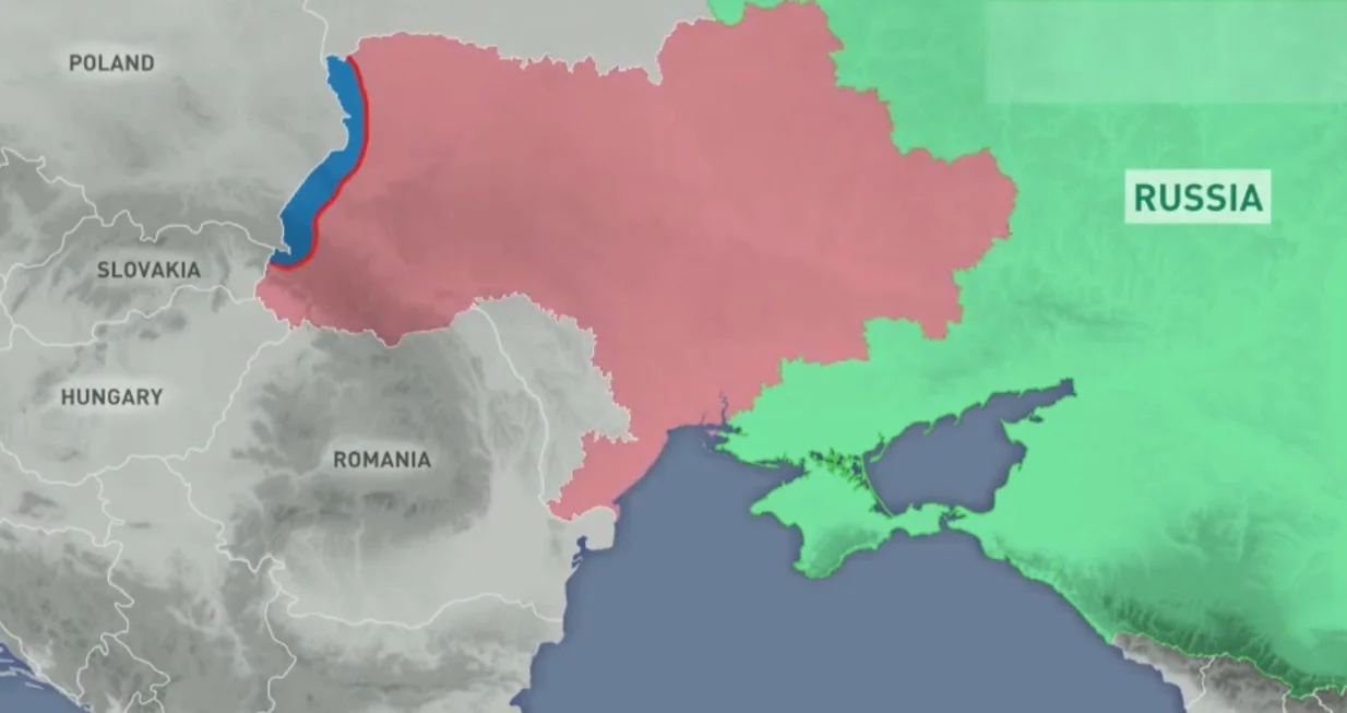 Ruska mapa Ukrajine/