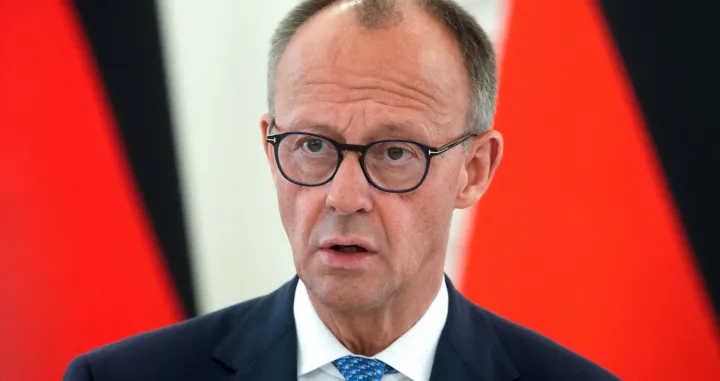 German Chancellor Friedrich Merz attends a press conference in Vilnius, Lithuania May 22, 2025. REUTERS/Ints Kalnins/Ints Kalnins