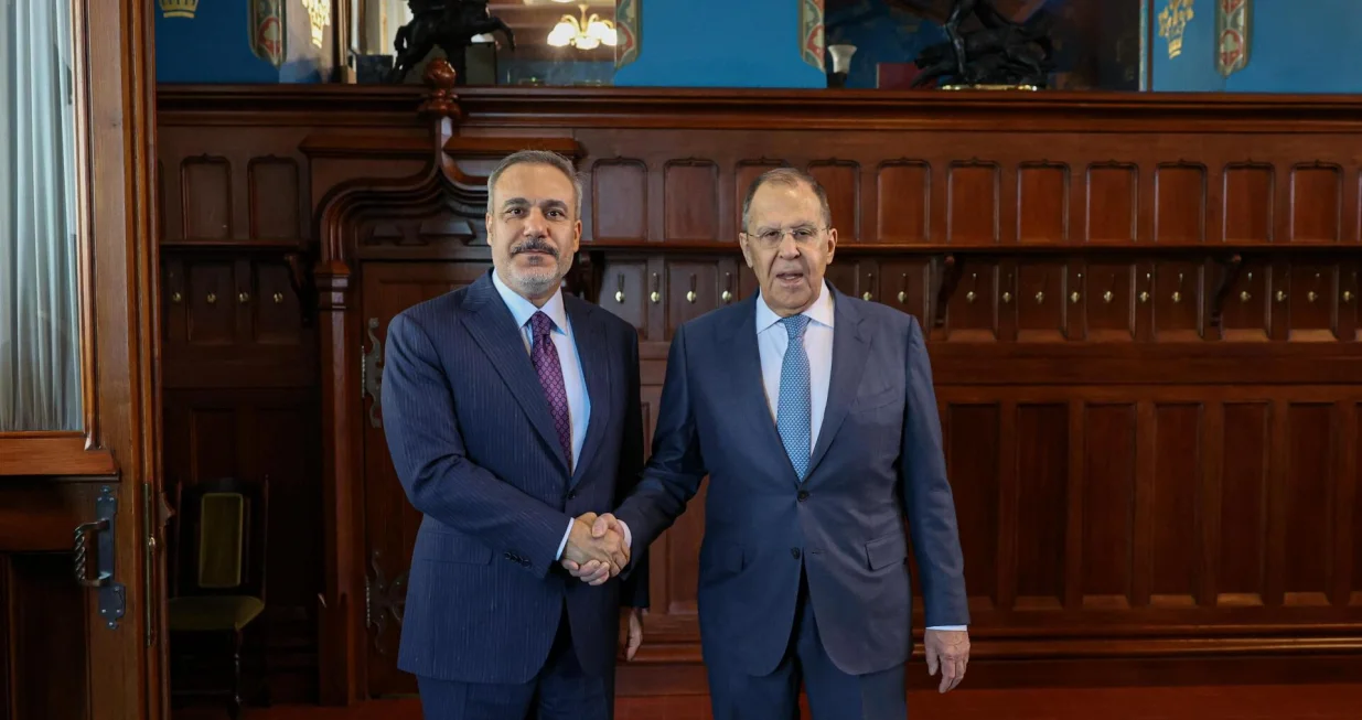 MOSKVA (AA) - Turski ministar vanjskih poslova Hakan Fidan sastao se u utorak s ruskim ministrom vanjskih poslova Sergejem Lavrovom u Moskvi. (Arda Küçükkaya - Anadolu Agency)/