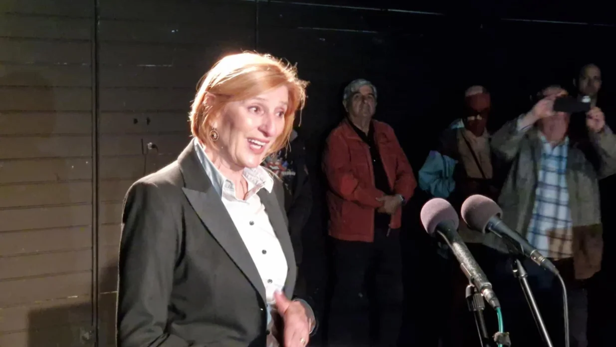 Slavica Pecikoza, glasnogovornica Fudbalskog saveza BiH, obraćanje na komemoraciji Muhamedu Badiju Tunoviću u BNP-u Zenica/Sanel Konjhodžić