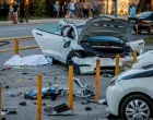 28.05.2025., Split. - Na krizanju Ulice Slobode i Velebitske Ulice dogodila se teska prometna nesreca sa smrtnim slucejem. Vozac auta koji je upravljao Teslom 3 prosao je sa laksim ozljedama. Photo: Zvonimir Barisin/PIXSELL/Zvonimir Barisin