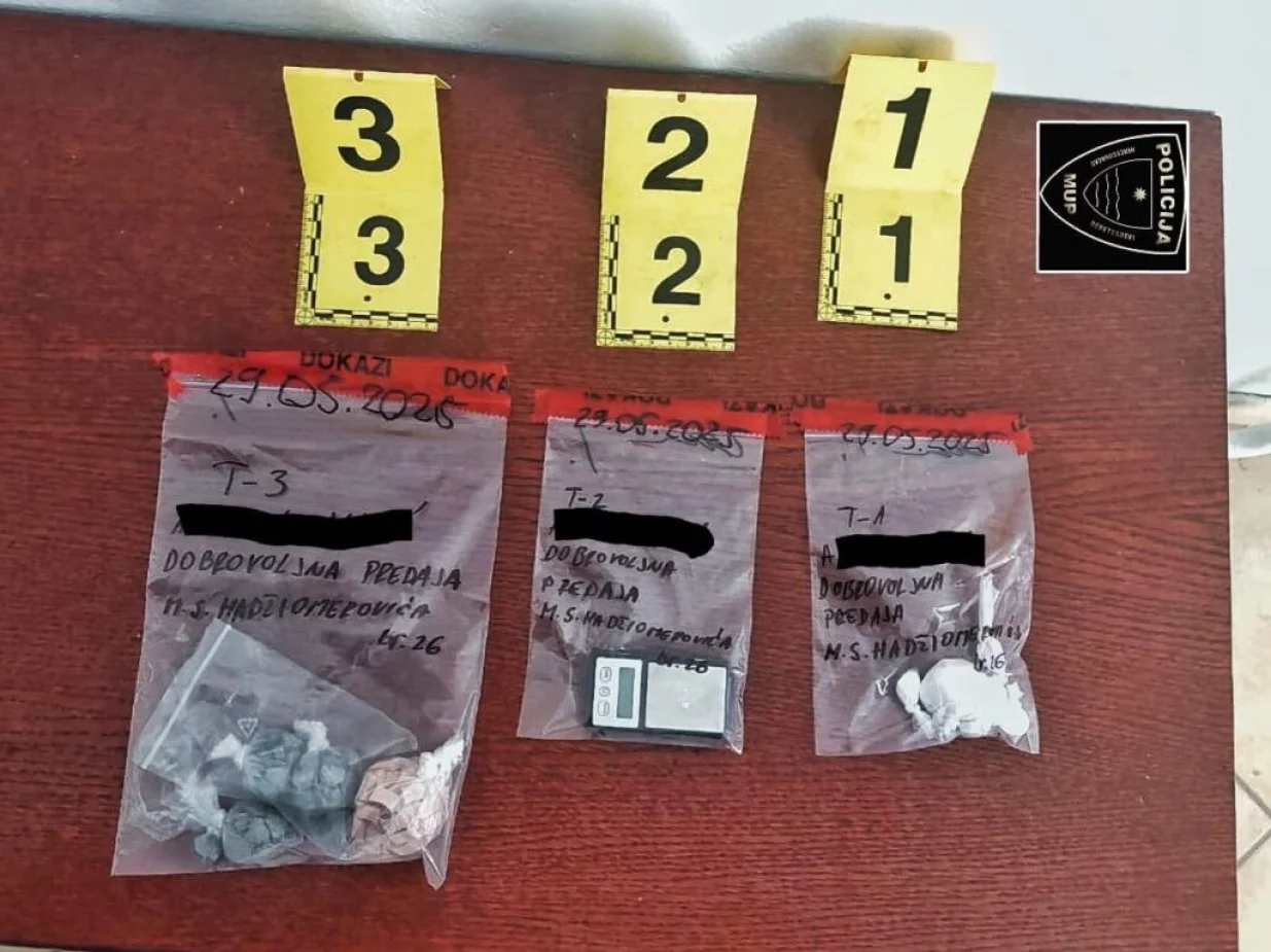 Akcija MUP-a HNK-a u Mostaru, pronađena droga i novac//