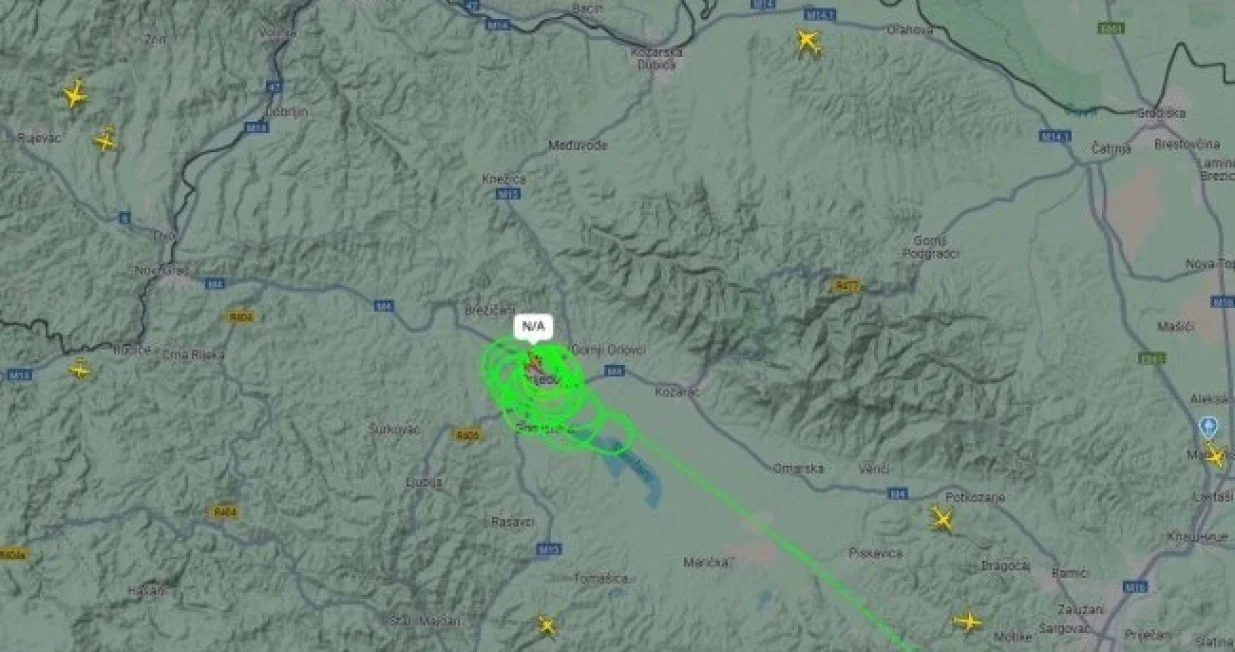 Avion EUFOR-a iznad Prijedora/FlightRadar/Flight Radar