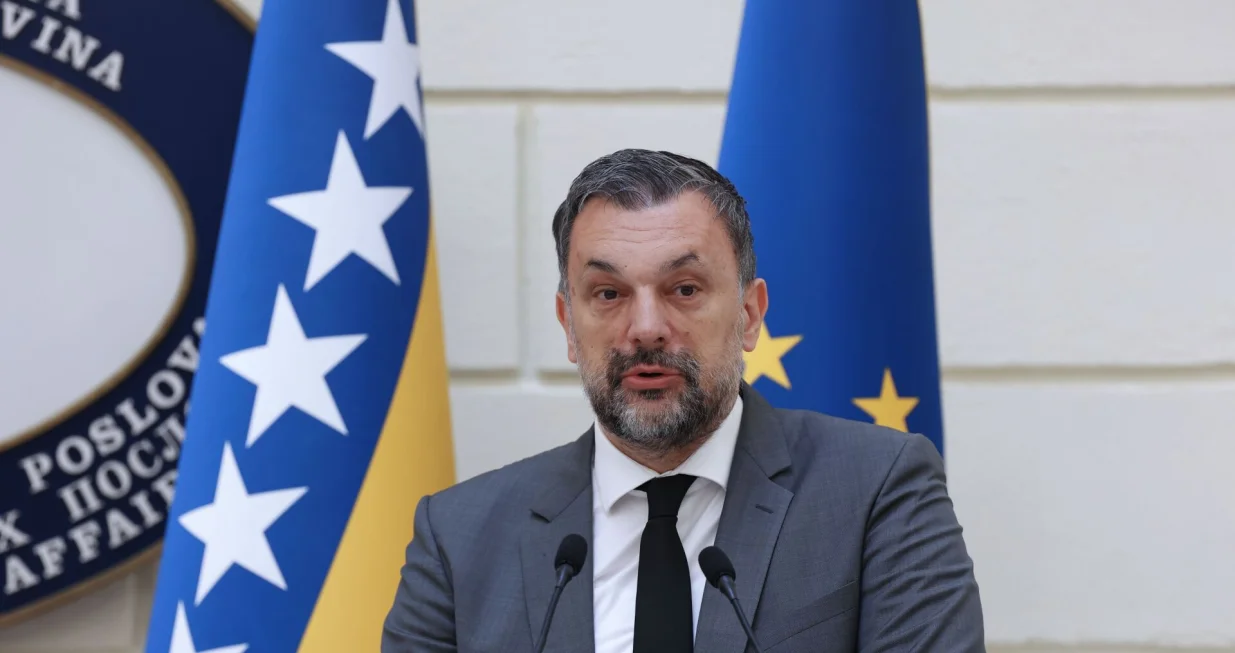 Elmedin Konaković sastao se danas sa ministrom za evropske i vanjske poslove Republike Albanije Iglijem Hasanijem/Fena